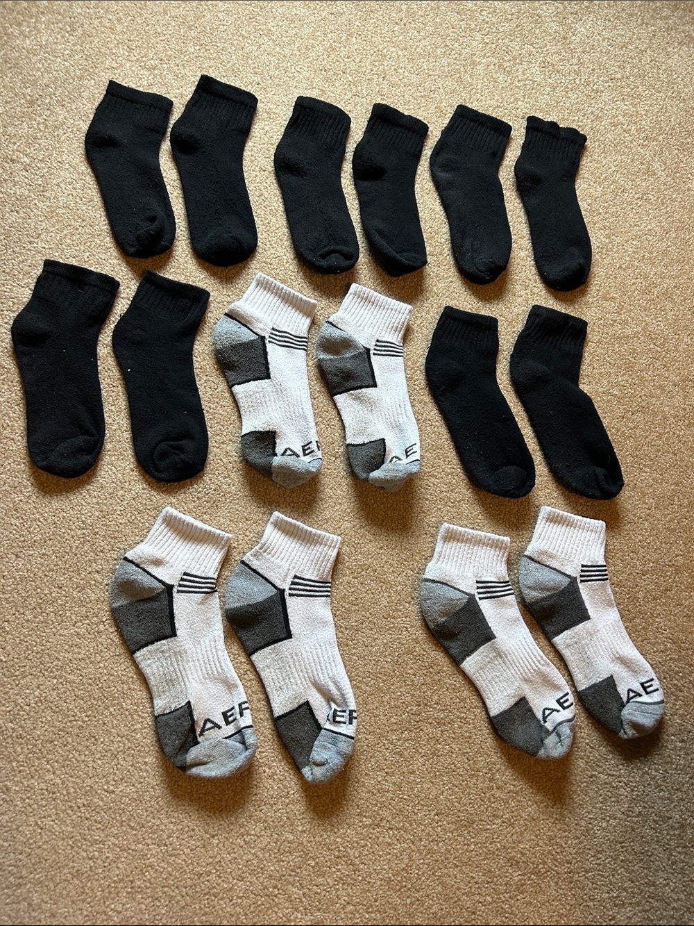 Eight pairs of boys socks